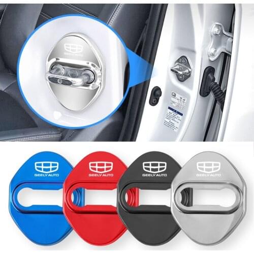 Car Door Lock Covers Stainless Steel Sticker Accessories For Geely Atlas SUV Boyue Borui Coolray Emgrand NL3 EX7 X7 EC7 GX7 GT
