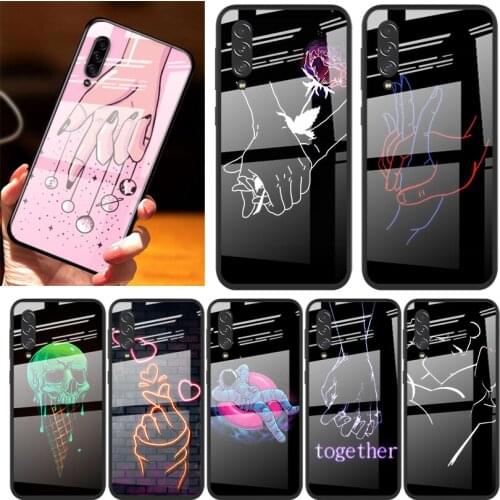 Line Art illustrations For Samsung Note 20 10 9 8 Ultra Lite Plus 5G A70 A50 A40 A30 A20 A10 Tempered Glass Phone Case