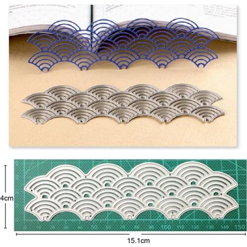 Metal cutting dies cut die mold Lace Shell Strip Border Decoration Scrapbook paper craft knife mould blade punch stencils dies