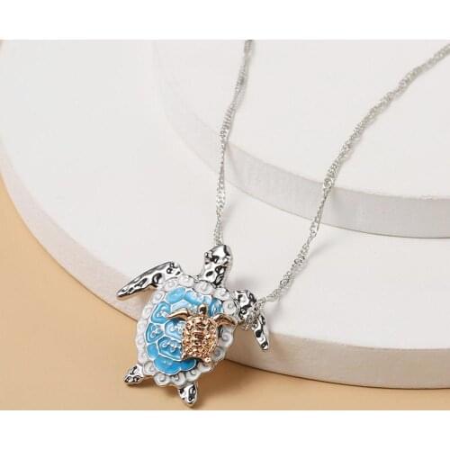 New Women Necklace Unique Alloy Clavicle Chain Tortoise Shaped Pendant Animal Statement Necklace New Fashion jewelry For Women