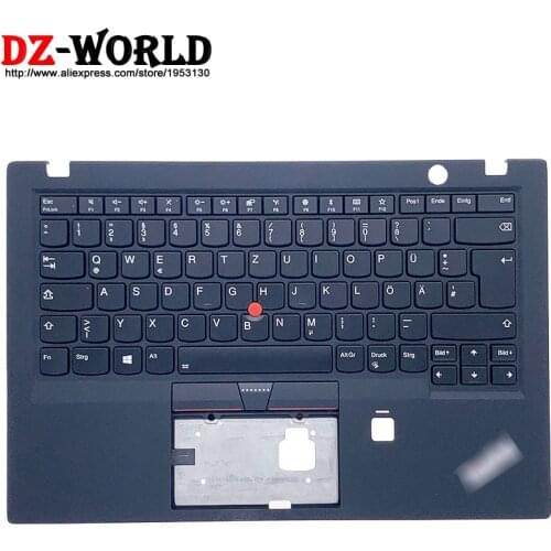 New Original Palmrest Upper Case With DE German Backlit Keyboard for Lenovo Thinkpad X1 Carbon 5th Gen Laptop C Cover 01LX553