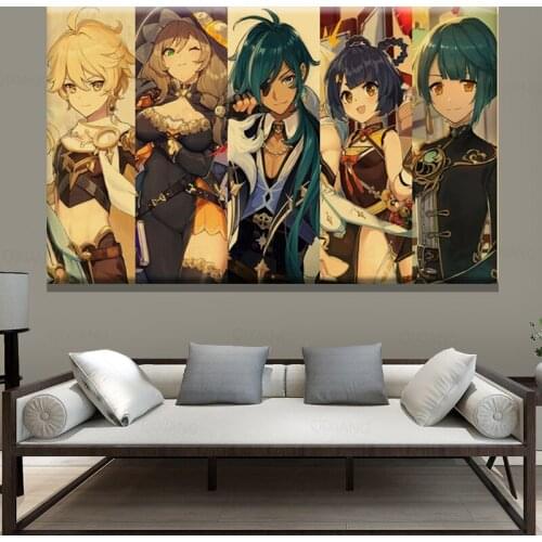 Genshin Impact Series Poster HD Game Posters Paper Painting Home Decor Bedroom Wall Art Picture Anime Girl Poster