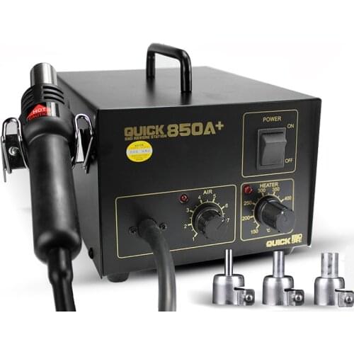 Quick 850A+ Antistatic SMD Rework Station Quick 850A Air Dismantling Welding Hot Gun