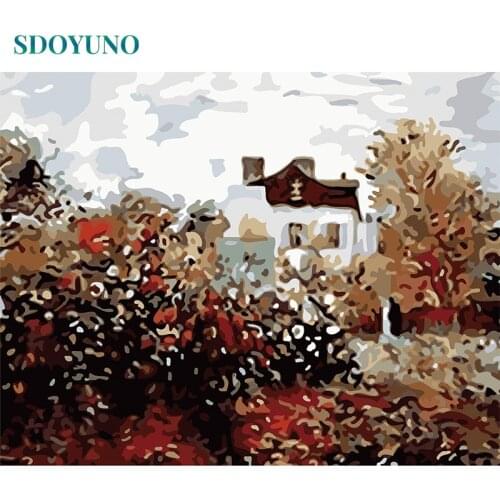 SDOYUNO Painting By Numbers For Adults Scenery 60x75cm DIY Paint By Numbers On Canvas Landsacpe Frameless Hand Painting