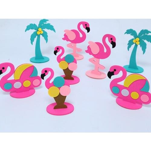 Felt Flamingo Pineapple Cactus Desktop Accessories Decoration Hawaiian Beach Luau Party Decorations Birthday Decorations Summer