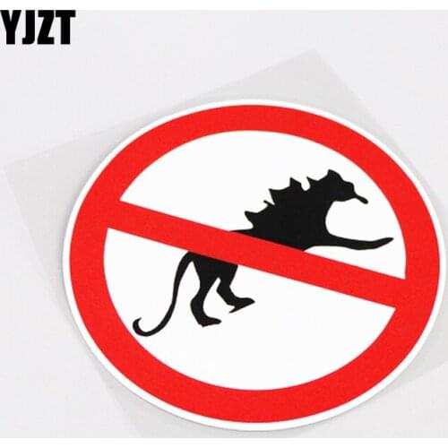 YJZT 12.8CM*12.8CM Interesting Animal THREE HEADED DOG PVC Car Sticker Decal Graphical 13-1010