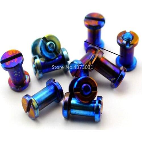 1piece Hinder XM18 Handle Spindle screw rivet Titanium alloy Roasted blue DIY folding knife tools