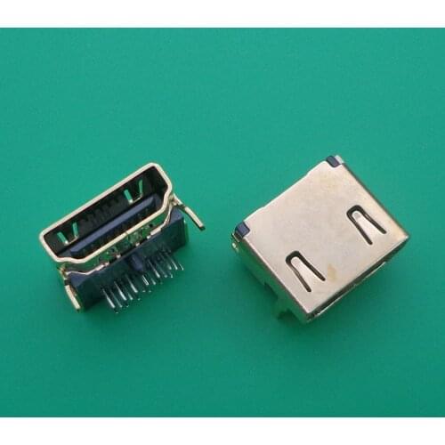 19 Pin female Plug female interface Connector 3 Rows 19pin (7pin 6pin 6pin) 90 degree HDMI-compatible socket replacement