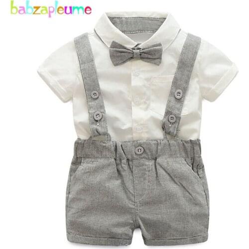 2PCS/3-24Months/Summer Newborn Baby Outfit For Kids Clothes Gentleman Fashion Bow T-shirt+Shorts Infant Boys Clothing Set BC1178