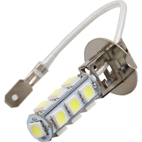 2PCS Car Light H3 LED High Power LED Fog Daytime Running Light Bulb H1 H3 5050 13SMD Super Bright LED Auto Lamp Universal