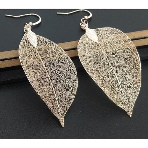 2021 Plated Leaves Earring Delicate Micro Inlaid Cubic Zircon Earrings Wedding Jewelry Pendant Brincos Brinco Boucle D Oreille