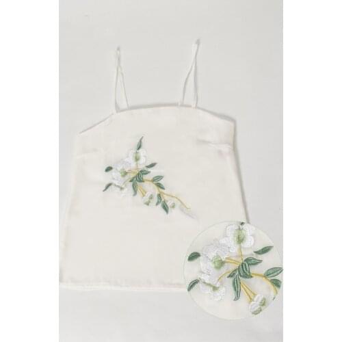 2021 chinese camisoles tang suit tank tops women fitness elegant flower embroidery lace blouse tube top sleeveless shirt