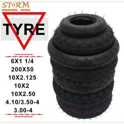 4.10/3.5-4 10*2.125 3.00-4 10*2 10*2.5 10*2.125 6*1 1/4 Outer Tire Tyres Tube For Electric Gas Scooter Inflation Wheel Pneumatic