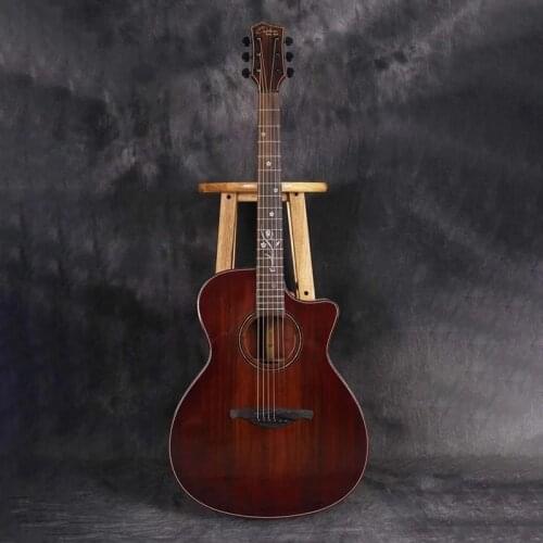 41 inch Folk Guitar 6 String Red Cedar Solid Guitar High Quality Acoustic Guitar Concert Musical Instrument Gift