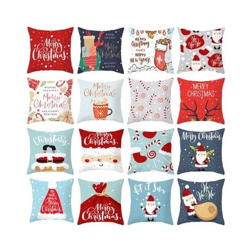 45x45cm Christmas pillowcase home decoration cushion cover Christmas decoration velvet pillowcase sofa living room pillowcase