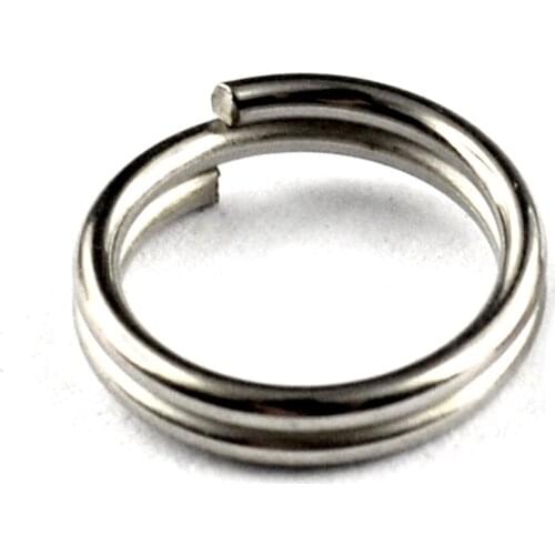 50Pcs Fishing Solid Stainless Steel Snap Split Ring Lure Tackle