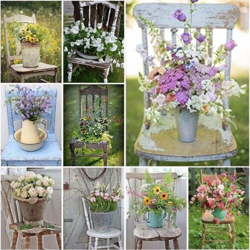 5D Diamond Painting Flower Full Drill Cross Stitch Kit Diamond Embroidery Picture of Rhinestones Mosaic Needlework Decoration