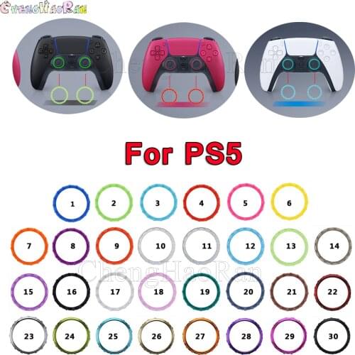 9 - 30colors Wholesale Replacement Solid Chrome color Accent Rings For Sony Playstation 5 DualSense 5 PS5 Controller Accessories