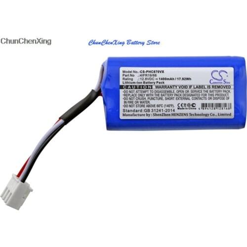 Cameron Sino 1400mAh Battery for Philips FC8603, FC8700, FC8705, FC8710, For SEVERIN CHILL RB7022,RB7025, RB-7025,RB7720