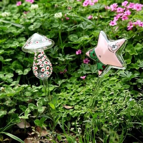 Butterflies Stars Jellyfish Shaped Watering Bulb Clear Glass Plant Automatic Water Feeder Transparent Auto Drip Irrigation