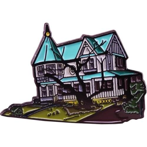 The Klopek House Enamel Pin The Burbs Brooch colonial street Badge Horror Film Accessory