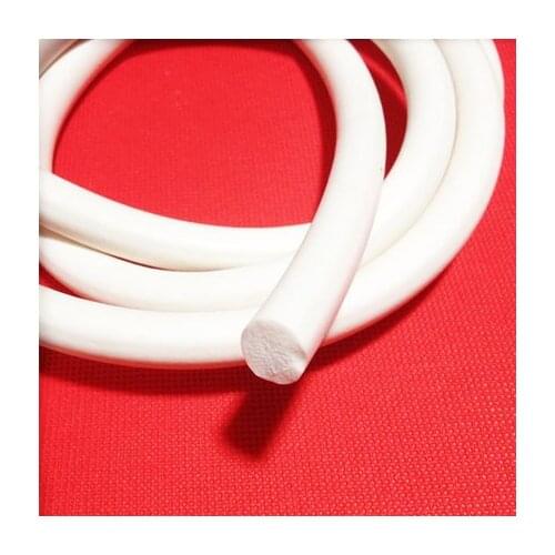 Silicon Rubber Foam Sponge Seal Strip Round Dia. 25mm x 1m Creamy White