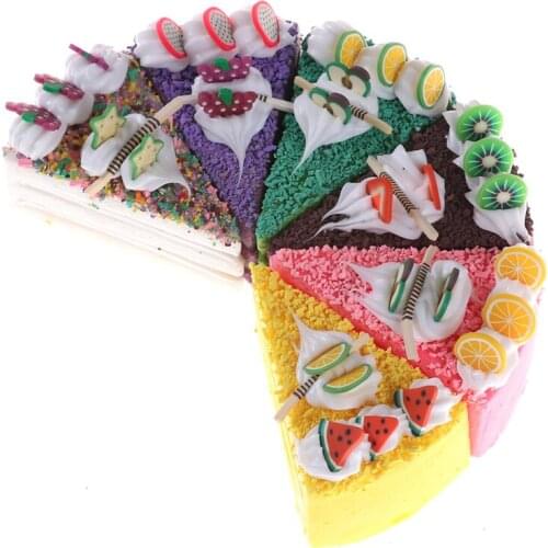 Colorful Whiteboard Magnets Soft Bread Artificial Fake Kid Toy Slow Rising Squishy Cake Fridge Magnet Foods Children Gifts