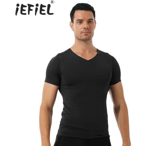 Men Short Sleeve Slim Fit Casual Tank Tops Solid Color Sissy Clubwear Gym Sport Shirts Top Stretchy Workout Fitness Vest Top