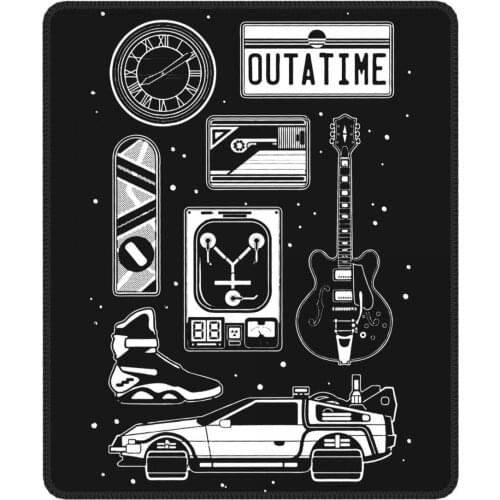 BTTF Icon Set Unique Mouse Pad Back To The Future Non-Slip Mat Pads Natural Rubber Computer Keyboard Desk Pad