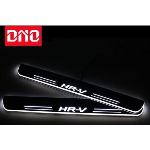 DNO Trim Pedal LED Car Light Door Sill Scuff Plate Pathway Dynamic Streamer Welcome Lamp For Honda HR-V HRV 2016 2017 2018 2019