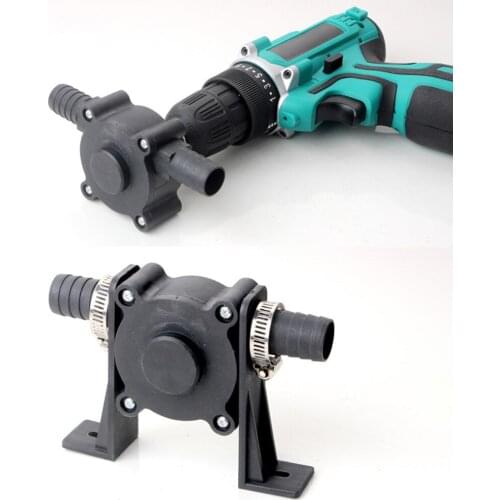 Electric Drill Pump Portable Self Priming Transfer Pumps Oil Fluid Water Pump Portable Round Shank Heavy Duty Self-Priming Hand