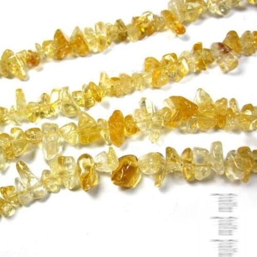 Natural Citrine Crystal DIY beaded stone about 90cm / loose beads wholesale semi