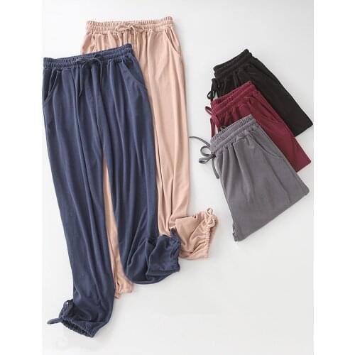 Autumn Womens Pajama Pants Modal Lounge Wear Home Pants For Women Home Pants Fall Homewear Pajama Bottoms Casual bloomers