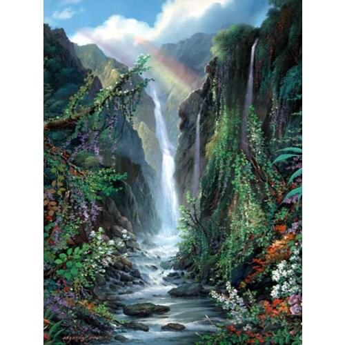 Full square diamond DIY diamond embroidery waterfall diamond painting cross stitch rhinestone mosaic decoration gift