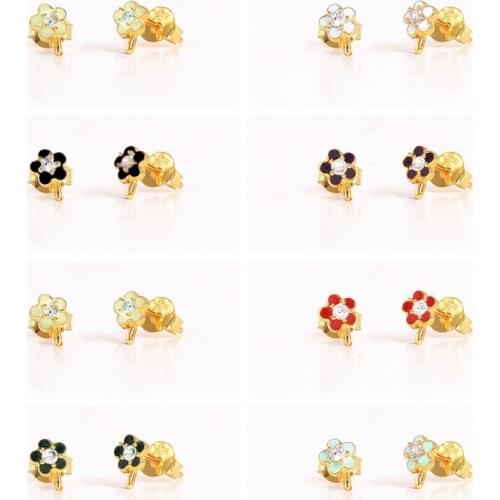 BOAKO 925 Sterling Silver Petals Earrings For Women Stud Earrings Boucle Oreille Femme Piercing Mom Gift 2021 Trend Jewelry