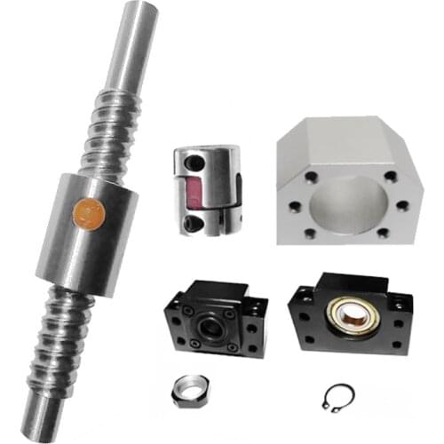 1PC Ball Screw Straight Nut Screw1204/1605/1610 with ball nut long 300 350 500 800 1000 1050 1100 1150mm for Engraving machine