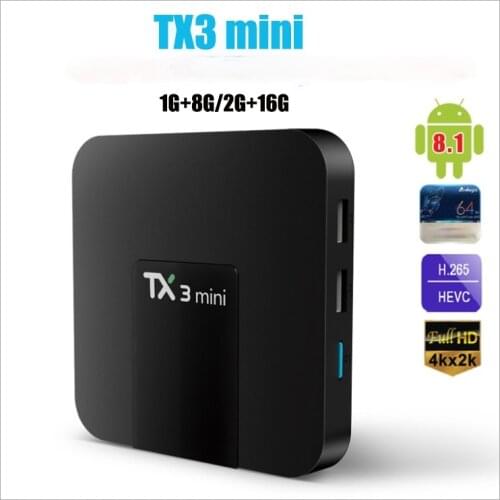 TX3 Mini Smart TV Box Android 8.1 Amlogic 1G 8G 2G 16G 4K H.265 2.4G 5G Dual wifi Set Top Box Media player PK H95 T95
