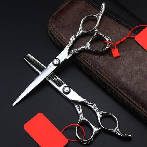 High quality Maya style professional 6 inch japan hair scissors set thinning shears makeup cutting barber hairdressing scissors