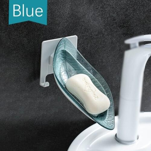Leaf-Shaped Soap Box Drainage Soap Box Bathroom Shower Soap Holder Sponge Storage Tray Bathroom Supplies Soap Box Soap Dish