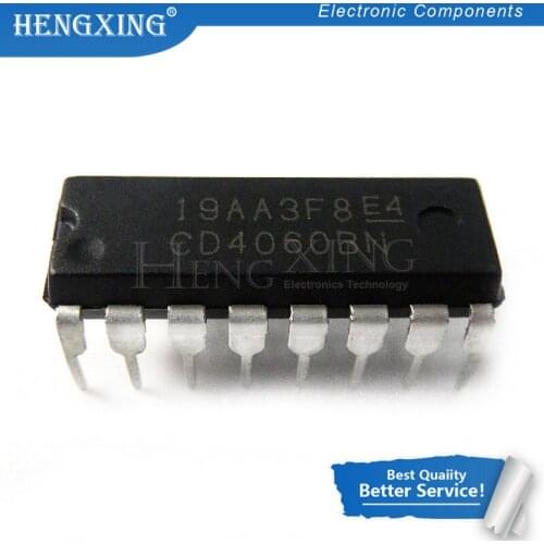 10pcs/lot CD4060BE CD4060 4060 Ripple Carry Binary Counter IC DIP-16 pin Low Power In Stock