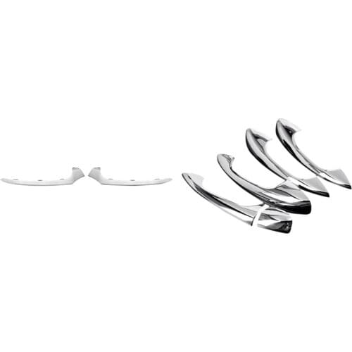 5X For Mercedes Benz W205 Cclass C200 C180 GLC260 2015 2016 Door Handle Trim ABS Sticker & 2Pcs Front Lower Bumper