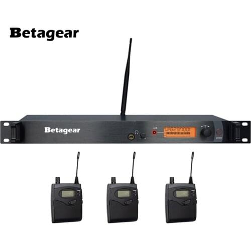 Betagear Free shipping BT2000 In Ear Monitoring System 3 Receiver bodypack pro sound system live stage church sutdio concert