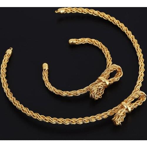 Bow-tied 18-Karat Gold Collar Bracelet A Hot Seller