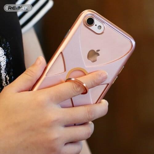 Mobile Phone Cases For Apple iPhone 7 Case Original Remax TPU+PC Frame+Ring Holder Stand Phone Case for iPhone 7 Plus Cover