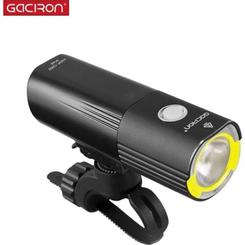 GACIRON Bicycle Bike Headlight Waterproof 1000 Lumens MTB Cycling Flash Light Front LED Torch Light Power Bank Rechargeable