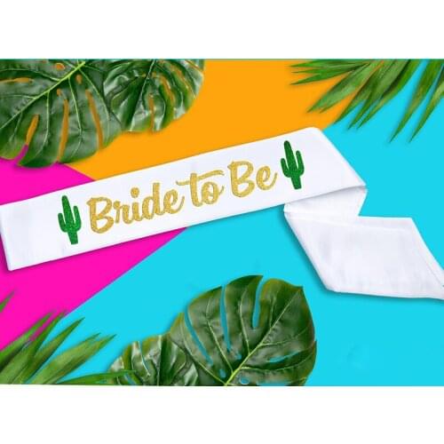 Cactus bride to be Future Mrs sash Bridal Shower Engagement Desert Mexican Fiesta theme Bachelorette hen Party decoration Gift