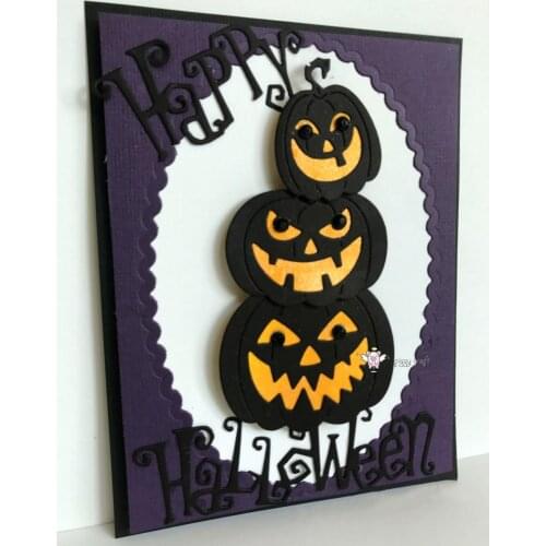 Mmao Crafts Metal Steel Cutting Dies Halloween pumpkin head Stencil For DIY Scrapbooking Paper/photo Cards Embossing Dies