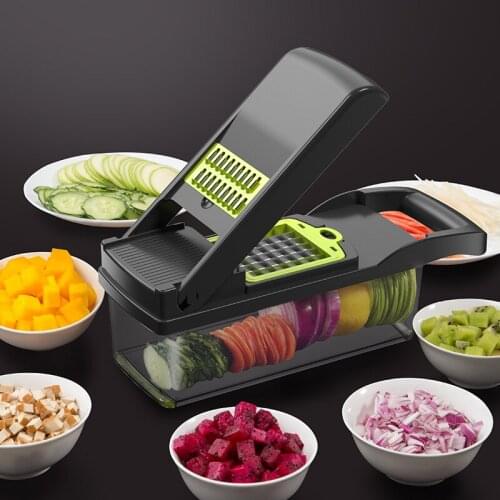 KONCO 8 In 1 Vegetable Cutter Fruit Slicer Grater Choppers Potato Masher Ricer Mandoline Slicer Peeler Kitchen Accessories