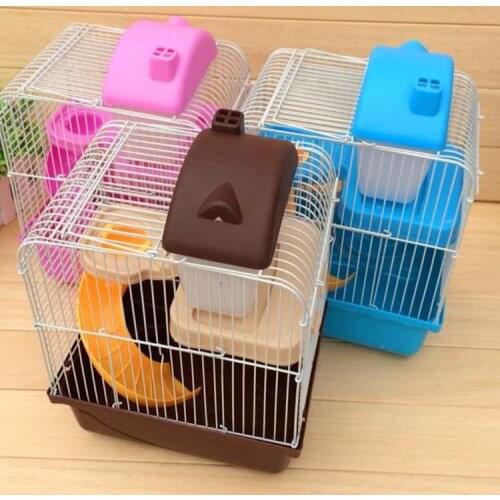 Level mouse mice hamster toy Feeding Cage Double Level Mouse Mice Hamster Villa House Children Kids Gift Toy Cooperation