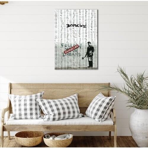 Banksy Dreams Wall Art Poster Canvas Painting Nordic Wall Pictures Living Room Home Decor No Frame
